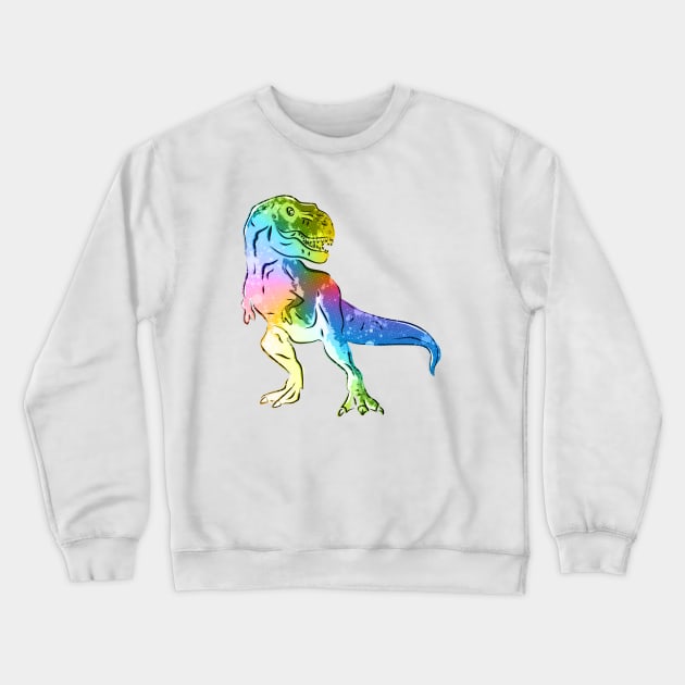 T-Rex | Rainbow Series | Pop Art Crewneck Sweatshirt by williamcuccio